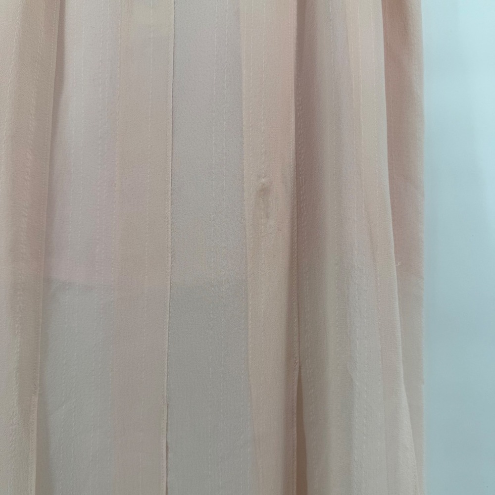 Magaschoni Silk Maxi Skirt Womens 12 Pink Pleated Panels Lined Candy Combo NWT - Picture 12 of 13
